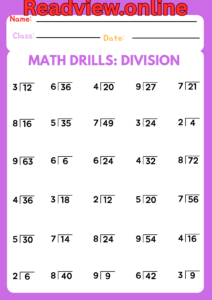 Math Drills Division